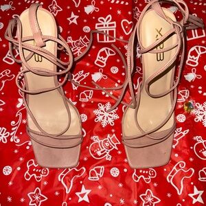 Elegant Pink Strappy Heels